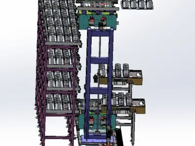 Automatic feeding and discharging system  3D model