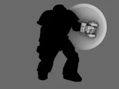 Space Knights Domed Shield Type A LEFT 3D print model