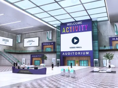 Realistic Virtual Auditorium Centre 8 3D model