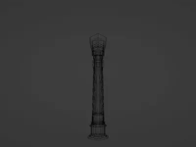 japanese gate Low-poly 3D model