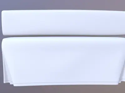 Ottoman Seat Sofa Low-poly 3D model