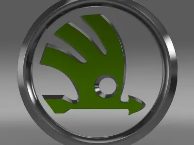 skoda logo 3D model V1