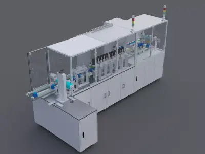 Transformer front-end shaping test sorting assembly line 3D model