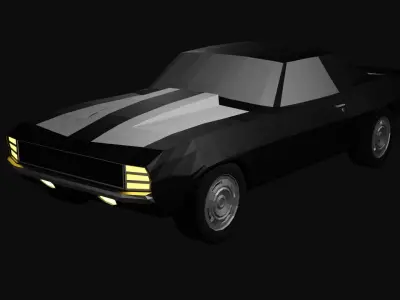 LOWPOLY CHEVROLET CAMARO SS 69 - RIGGED Low-poly 3D model