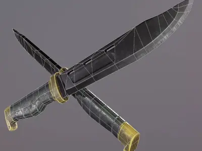 Knife Low-poly 3D model purchase