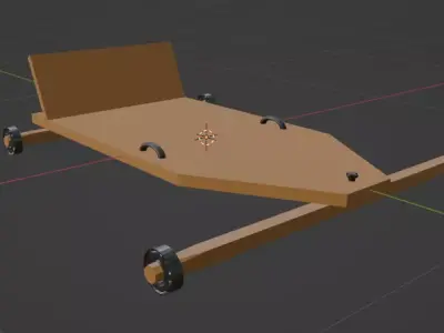 soap kart Low-poly 3D model