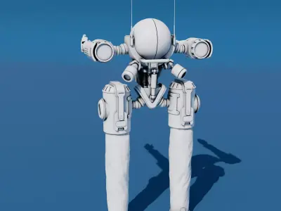 Combat Robot Unit influenced by GBaroni art Free 3D model