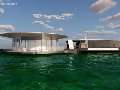 Electric River Tram Station 3D model