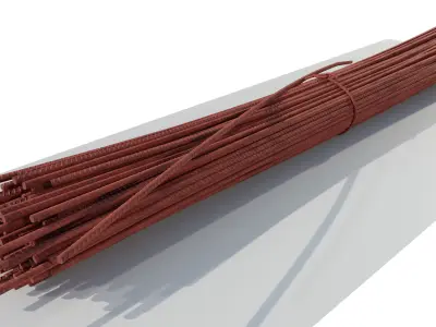 Rusty Concrete Reinforcing Bar 3D model