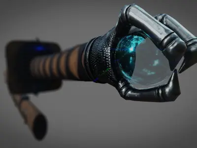 Samurai Raven Katana Low-poly 3D model