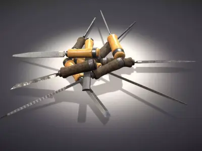 Files-Chisel Pack Low-poly 3D model
