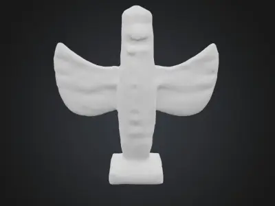 Tlingit Totem V2 - Low-poly 3D Model with PBR and 2K Textures Free low-poly 3D model
