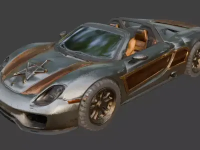 Desert Outlaw Pursuit Supercar 3d Low-poly 3D model