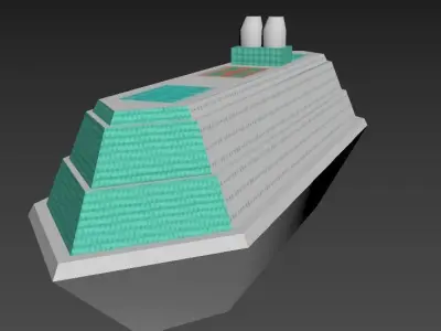 Cruise Ship Low Poly Low-poly 3D model