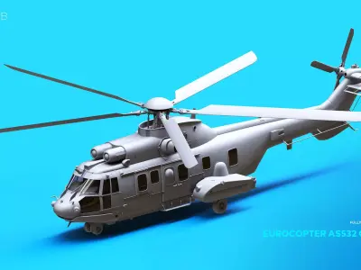 Eurocopter AS532 Cougar 3D model purchase