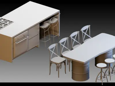 55 Interior Objects- Vol 05- High detail 3d models 3D model