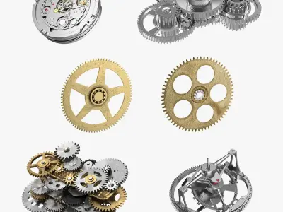 Clock Mechanisms Collection 6 3D model
