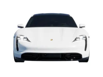 Car Rigged - Porsche Taycan S Turbo  3D model