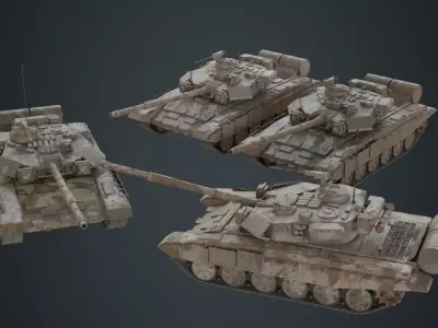 Tank 1C Low-poly 3D model