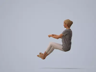 00068Maja003 - Adult Caucasian woman sitting in car driving 3D model