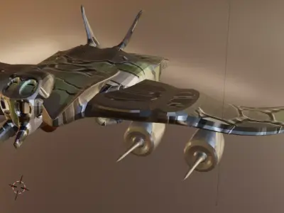 Bloodhound drone model design Low-poly 3D model