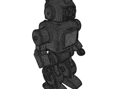 Retro Toy Robot 3D model
