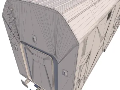 Train Double-decker wagon RUS 3D model
