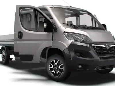 Opel Movano Crew Cab Truck HQInterior 2023 3D model
