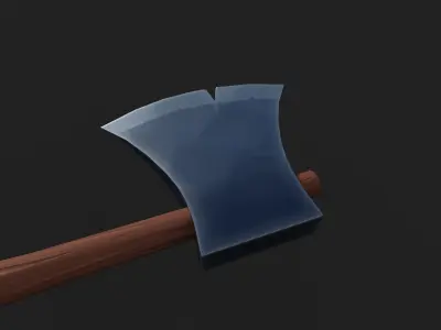 Stylised Ax Low-poly 3D model
