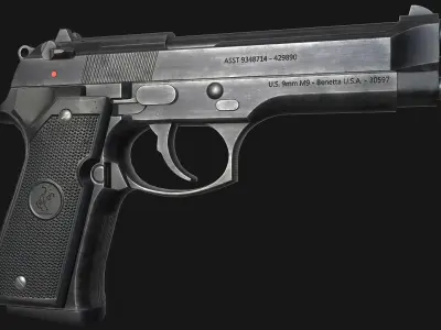 Beretta M9 Low-poly 3D model shop