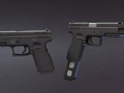 HS2000 Pistol Low-poly 3D model