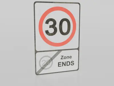 UK Traffic Signs - Giving Orders 3D model