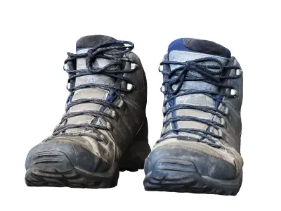 Damaged Boots Low-poly 3D model