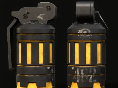 Stun grenade Low-poly 3D model