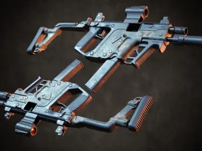 Kriss Vector  Low-poly 3D model