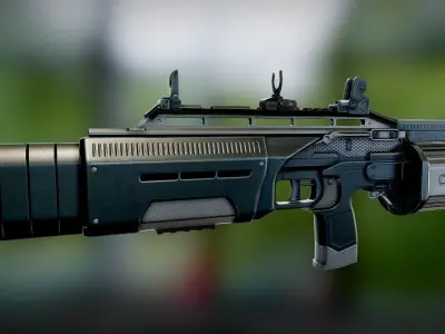 Crye Six12 Shotgun Low-poly 3D model