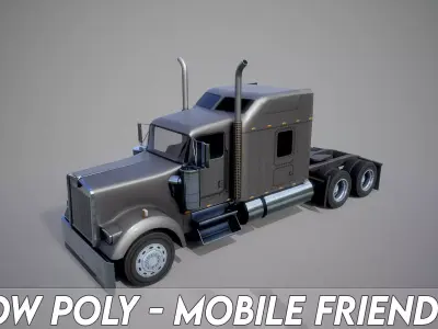 American Truck 9 and upgrades - Mobile Asset Low-poly 3D model Low-poly 3D model