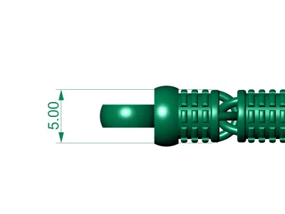 8mm Stylish antique chain with patterns  3D print model