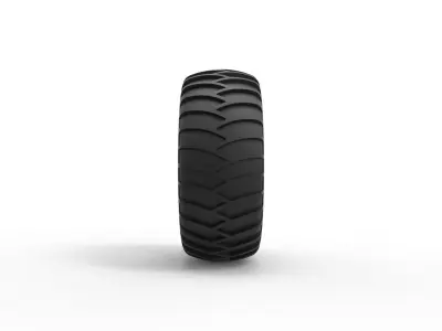Tire for sand and snow 3 Scale 1 to 25 3D print model