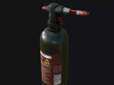   Blazing Fury Blowtorch Low-poly 3D model