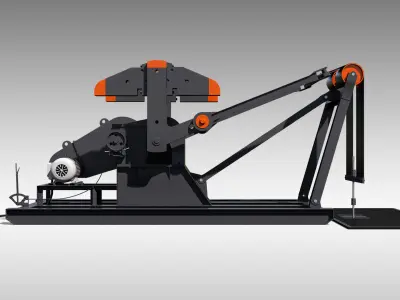 Low Profile Pumpjack 3D model