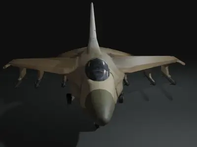 Low Poly F-16 Fighter Jet Low-poly 3D model