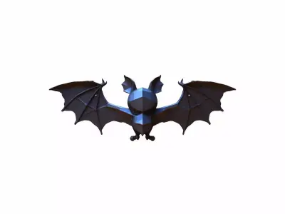 High 3d Render Animal Little Brown Bat Flying 3D model get