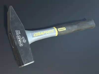 Hammer stanley graphite  low-poly Low-poly 3D model