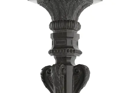 baroque floor lamp 3D model