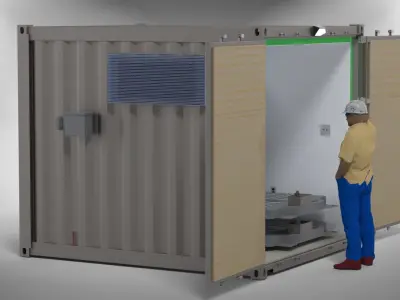 Shipping Container 10 Foot  Free 3D model