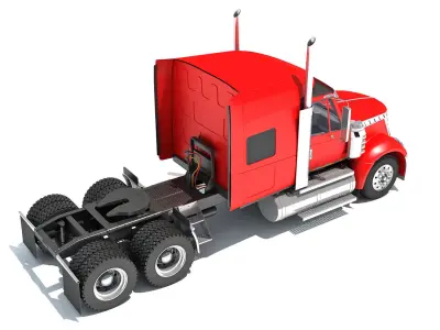Semi Truck 3D model get
