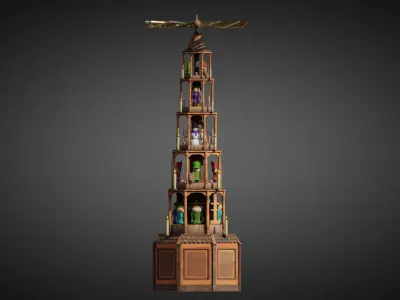 Weihnachtspyramide German Christmas pyramid 3D model