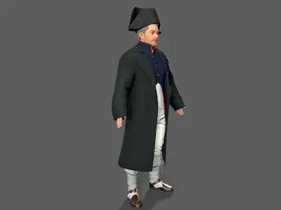 Napoleon Bonaparte Low-poly 3D model