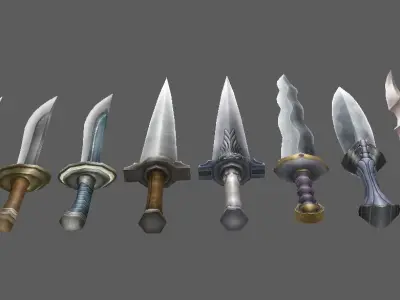 weapon knife Low-poly 3D model purchase